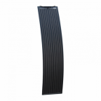 100W black ultra-narrow semi-flexible fibreglass solar panel with durable ETFE coating