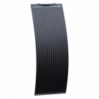 130W black narrow semi-flexible fibreglass solar panel with durable ETFE coating