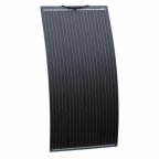 160W black semi-flexible fibreglass solar panel with durable ETFE coating