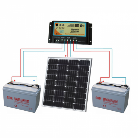 12v Solar Panels Charging Kits For Caravans Motorhomes Boats Yachts Marine 12v Solar Panels Charging Kits For, Dual Battery Wiring Diagram With Solar