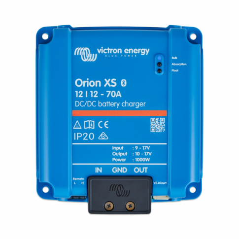 Victron Orion XS 70A 12V DC to 12V DC automatic multi-stage intelligent battery-to-battery charger for lead acid or lithium batteries with Bluetooth connectivity