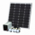 Off-Grid Solar Lighting System with 80W solar panel, 2 x 2.5mm² solar extension cables, 4 LED Lights, Solar Charge Controller and Lithium Battery