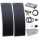 1.5kW complete dual battery van conversion kit with 2 x 150W black narrow semi-flexible solar panels, 200Ah 12V battery and 1500W 230V pure sine wave inverter