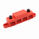 250A 48V red 4 way nickel coated brass busbar with cover and M8 terminals