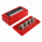 300A 48V red 4 way nickel plated brass busbar box with M8 terminals