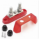 150A 48V red 2 way nickel coated brass busbar with cover and M8 terminals
