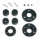 Scantrut DS-LP-16-BLK Low Profile Black Cable Seal for single cables 2-8mm and connectors up to 16mm - Anodised Aluminium