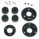 Scanstrut DS-LP-21A-BLK Low Profile Black Cable Seal for single cables 4-9mm and connectors up to 21mm - Anodised Aluminium