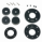 Scanstrut DS-LP-30-BLK Low Profile Black Cable Seal for single cables 9-14mm and connectors up to 30mm - Anodised Aluminium