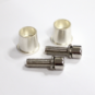 Pair of battery posts with hex socket head M8 bolts designed for batteries with M8 bolt terminals