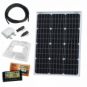 60W 12V dual battery solar charging kit with 10A controller, mounting brackets and cables