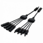 Pair of 4-to-1 MC4 cable assemblies for solar panels and photovoltaic systems