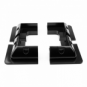 Set of 4 lightweight black plastic corner mounting brackets for campervan, caravan, motorhome, boat or any flat roofs and surfaces