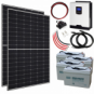 820W 24V Complete Off-grid solar power system with 2 x 410W Sharp solar panels, 3kW hybrid inverter and 4 x 100Ah batteries