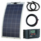 130W semi-flexible solar charging kit with Austrian textured fibreglass solar panel (with Eyelets and fasteners)