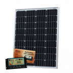100W 12V dual battery solar kit for camper / boat with controller and cable