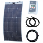 150W semi-flexible solar charging kit with Austrian textured fibreglass solar panel (with self-adhesive backing)