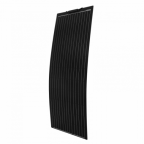 150W black reinforced narrow semi-flexible solar panel with a durable ETFE coating