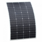 150W semi-flexible fibreglass solar panel with a round rear junction box and 3m cable, with durable ETFE coating