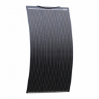 100W black semi-flexible fibreglass solar panel with durable ETFE coating