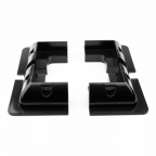 Set of 4 lightweight black plastic corner mounting brackets for campervan, caravan, motorhome, boat or any flat roofs and surfaces