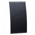 100W black semi-flexible fibreglass solar panel with round rear junction box and 3m cable, with durable ETFE coating