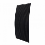 200W Black Reinforced semi-flexible solar panel with round rear junction box and 3m cable, with durable ETFE coating