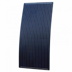 DISCOUNTED 160W Black Reinforced semi-flexible solar panel with round rear junction box and 3m cable, with durable ETFE coating