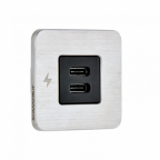 Scanstrut SC-TILE-21 Dual USB-C Interiors Charging Socket 12V/24V - Stainless Steel Bezel
