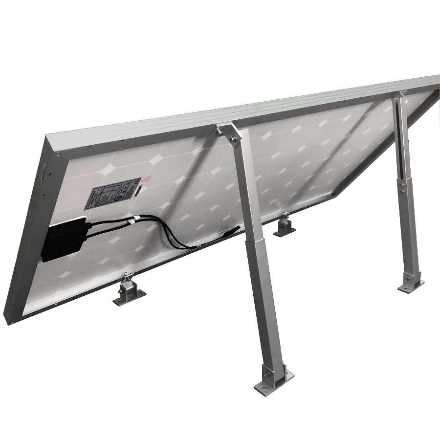 Pair of adjustable tilting brackets for mounting a solar panel