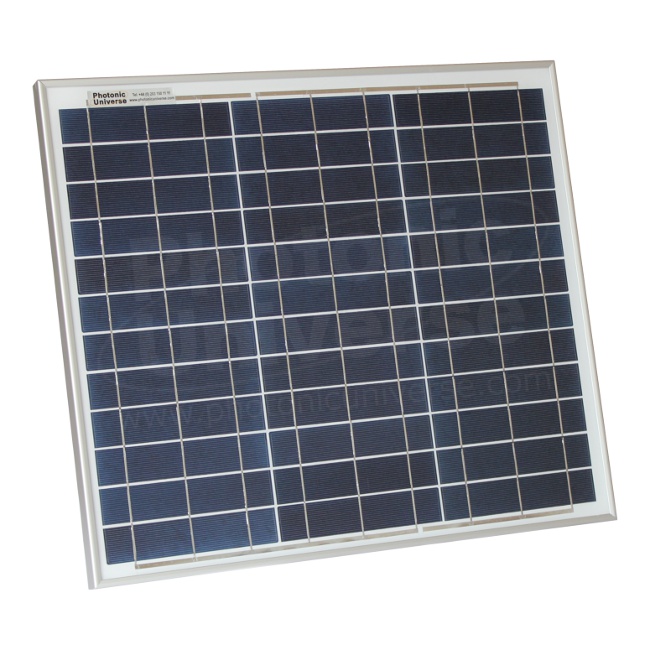 30W Photonic Universe poly solar panel (front)