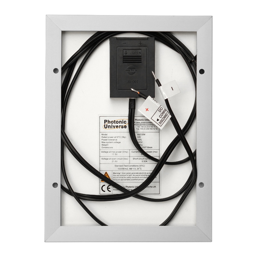 photonic Universe 5W solar panel BST-5M front