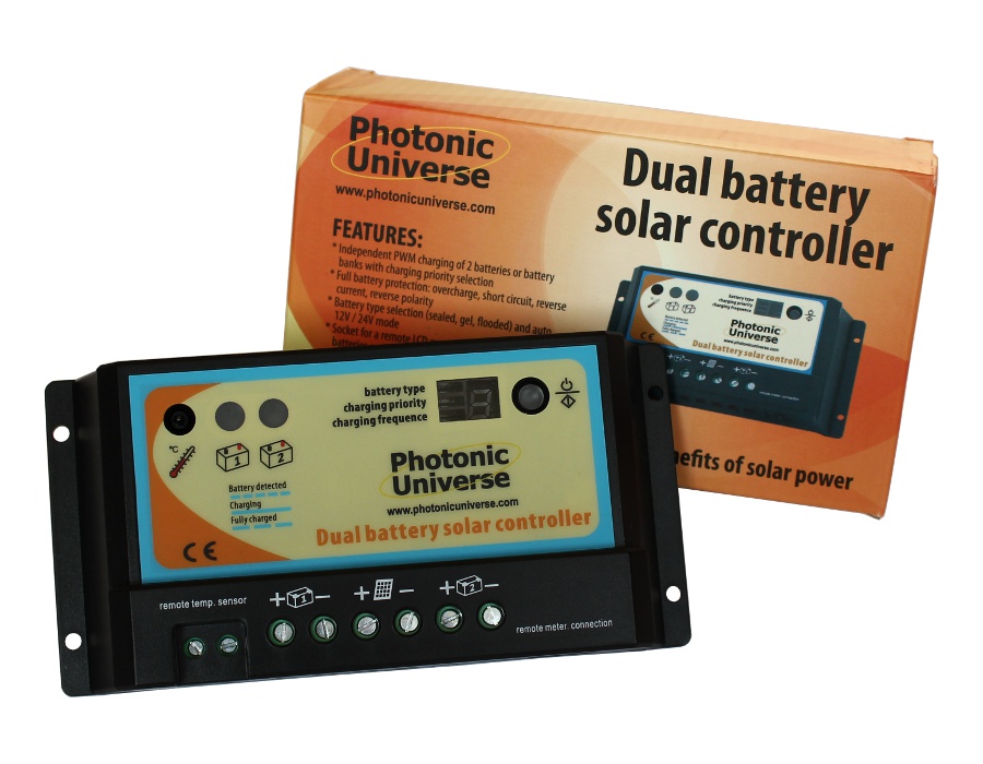 Photonic Universe dual battery solar charge controller