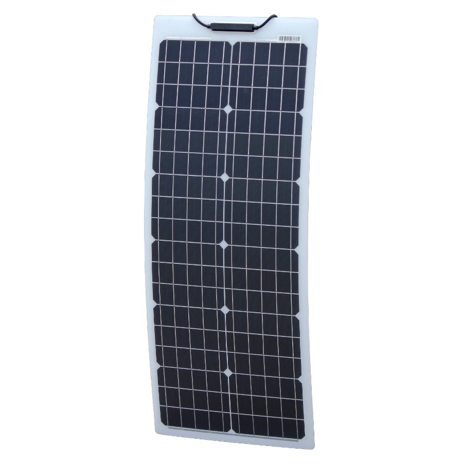 50W 12V Aluminium Reinforced Narrow Flexible Solar Kit for motorhome camper boat