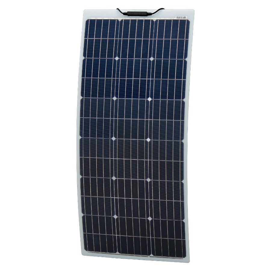 German Solar Cells 100W 12V Aluminium Reinforced Semi-Flexible Dual Battery Solar Charging Kit
